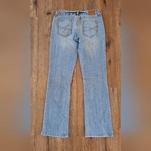 Aeropostale Blue Jeans 1/2 Short Chelsea Boot Women 25x30 Stretch Low-Rise Bin18